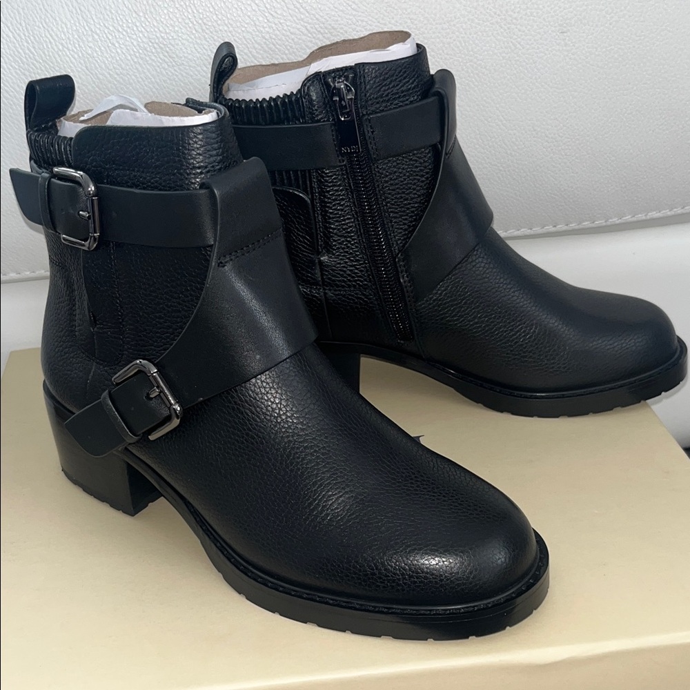 Elegant Black Leather Ankle Boots